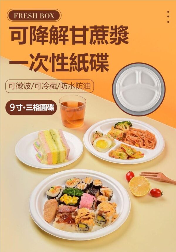 三格紙碟 9吋 (50隻裝) 23CM:圖片 9